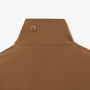  Lacoste Runway Erkek Regular Fit Dik Yaka Kahverengi Ceket