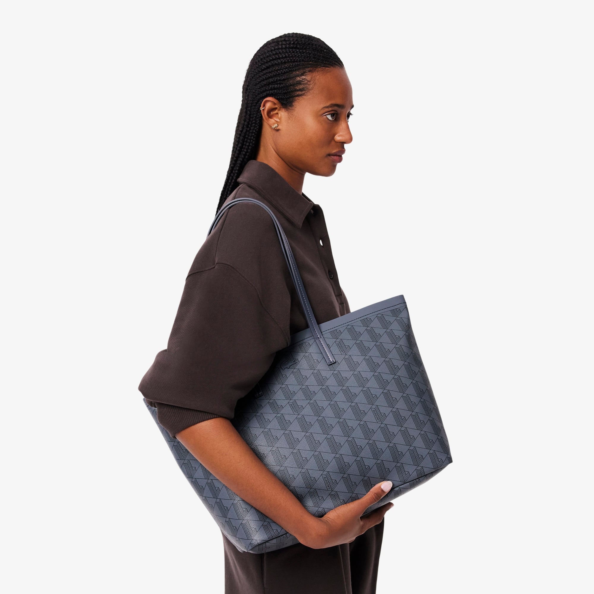 Lacoste Zely Kadın Monogram Lacivert Omuz Çantası