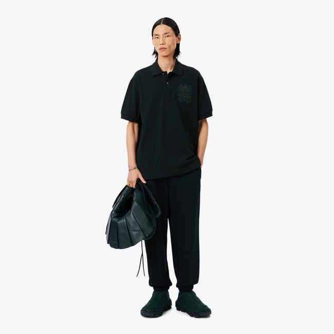  Lacoste Runway Unisex Loose Fit Koyu Yeşil Polo