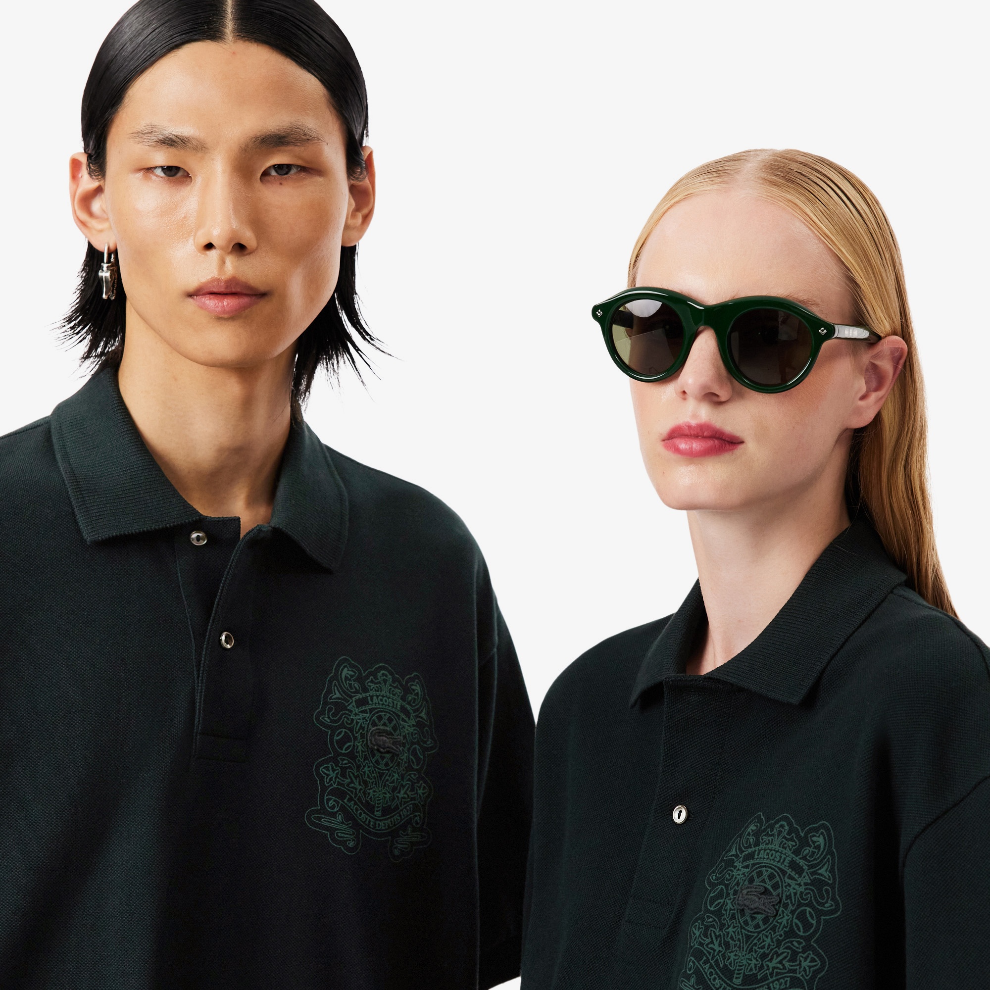 Lacoste Runway Unisex Loose Fit Koyu Yeşil Polo