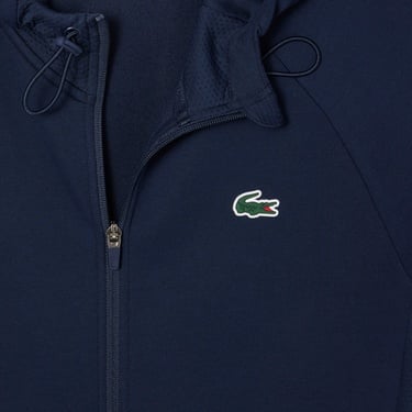  Lacoste Tennis x Novak Djokovic Erkek Regular Fit Fermuarlı Baskılı Lacivert Eşofman Takımı