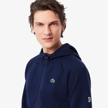  Lacoste Tennis x Novak Djokovic Erkek Regular Fit Fermuarlı Baskılı Lacivert Eşofman Takımı