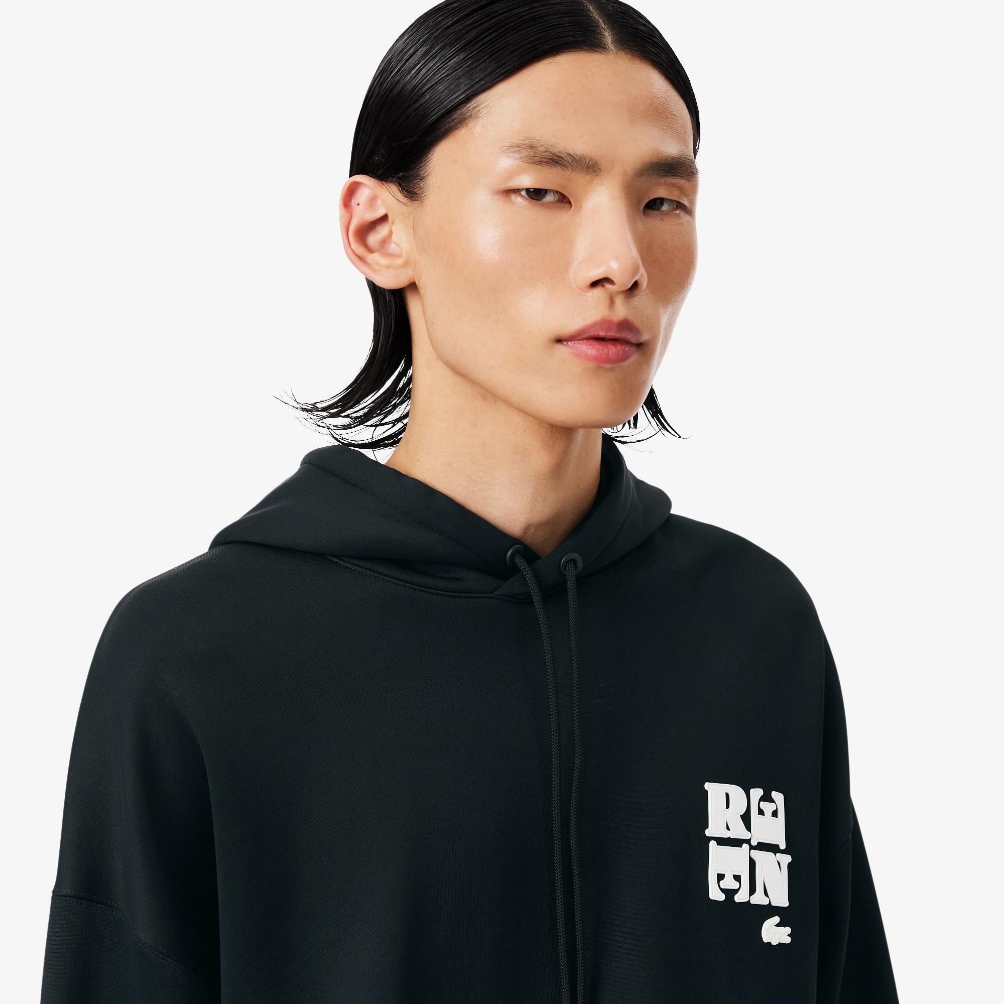 Lacoste Runway Erkek Oversize Fit Kapüşonlu Koyu Yeşil Sweatshirt