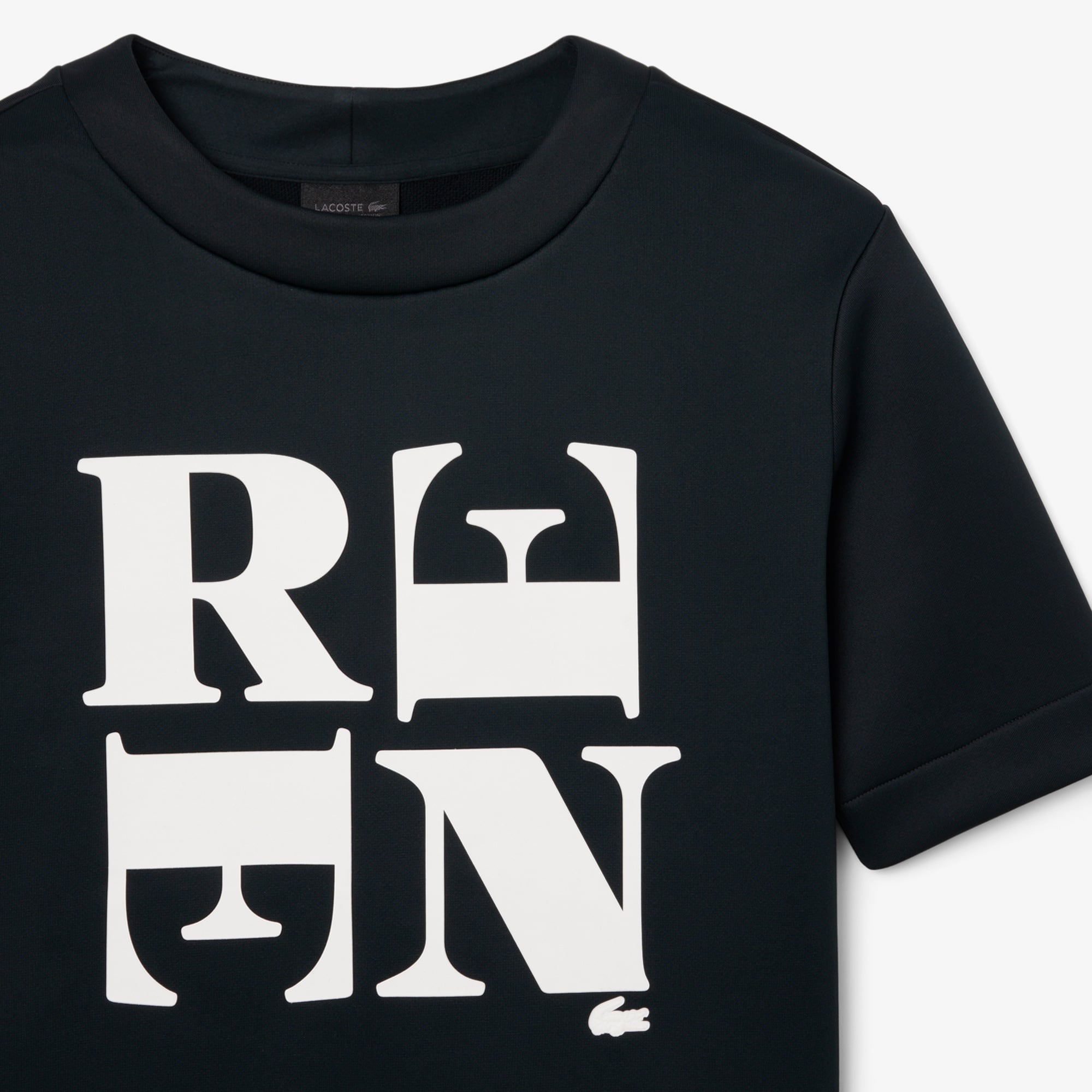 Lacoste Runway Unisex Relaxed Fit Bisiklet Yaka Baskılı Koyu Yeşil T-Shirt