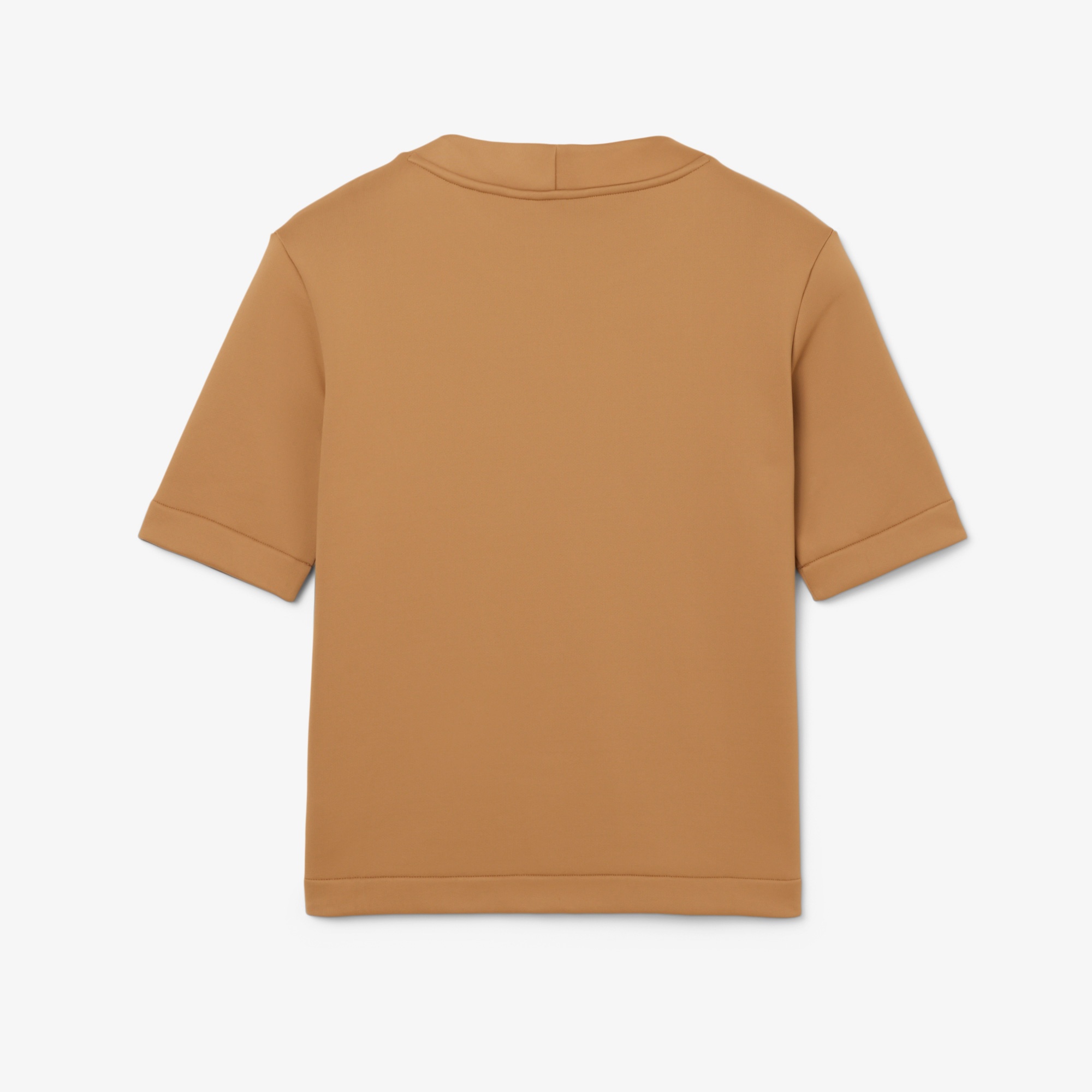 Lacoste Runway Unisex Relaxed Fit Bisiklet Yaka Baskılı Kahverengi T-Shirt