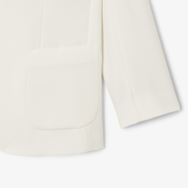  Lacoste Kadın Relaxed Fit Krem Blazer Ceket