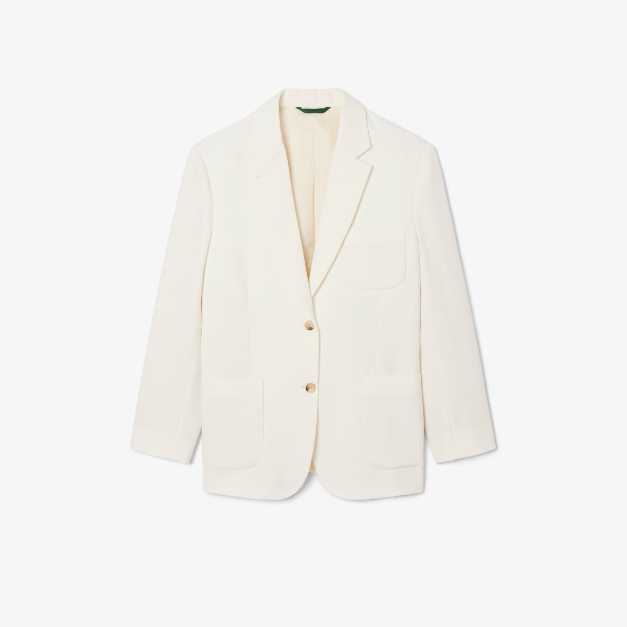 Lacoste Kadın Relaxed Fit Krem Blazer Ceket