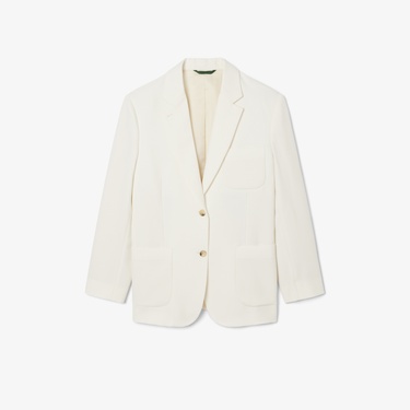  Lacoste Kadın Relaxed Fit Krem Blazer Ceket