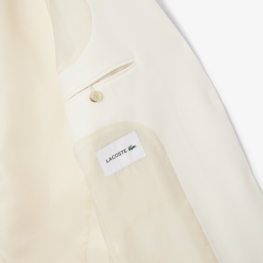 Lacoste Kadın Relaxed Fit Krem Blazer Ceket