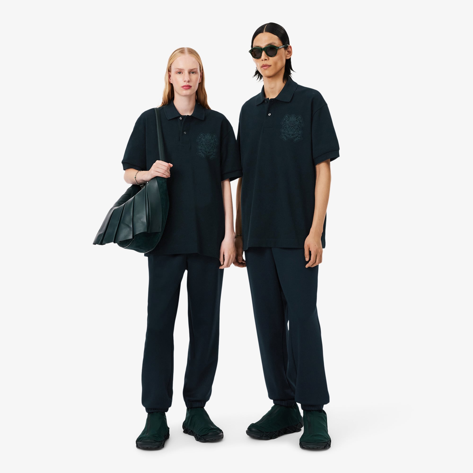  Lacoste Runway Unisex Loose Fit Koyu Yeşil Eşofman Altı