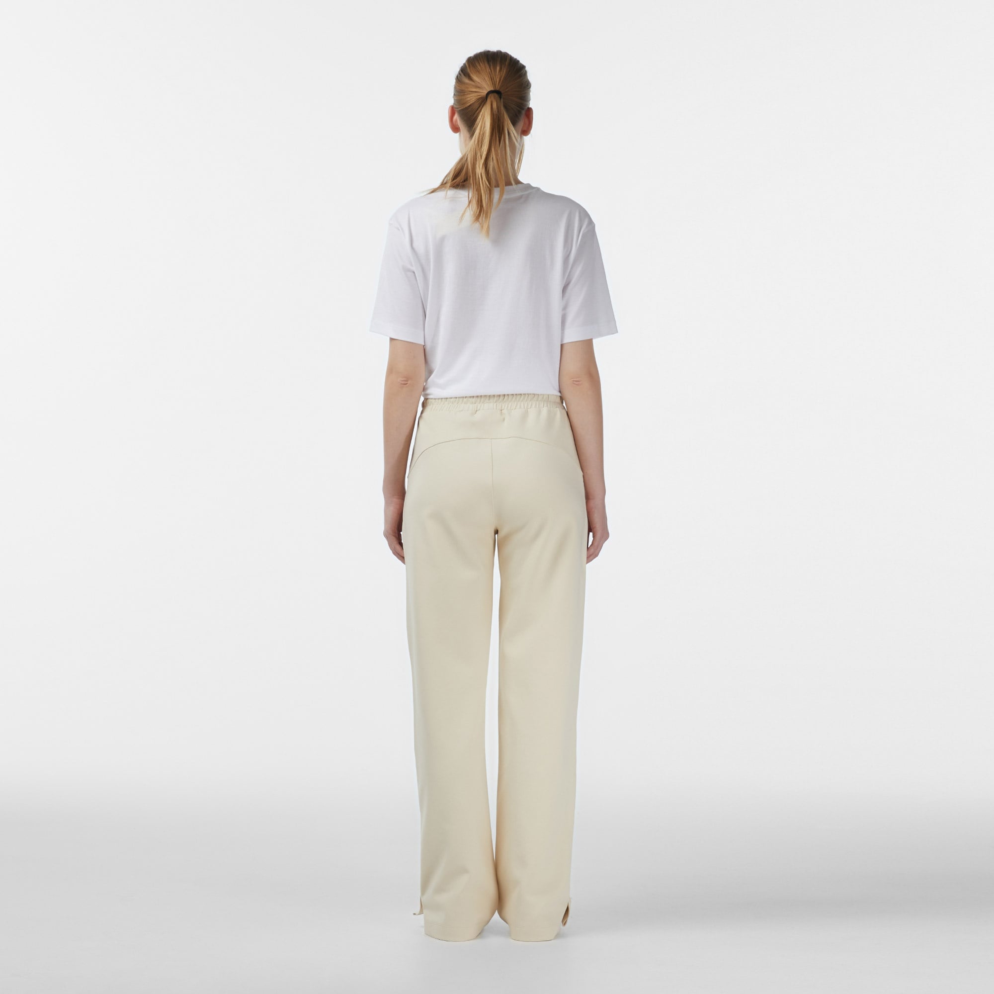 Lacoste Kadın Straight Fit Krem Eşofman Altı