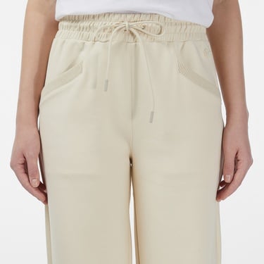  Lacoste Kadın Straight Fit Krem Eşofman Altı