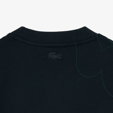  Lacoste Runway Erkek Relaxed Fit Bisiklet Yaka Baskılı Koyu Yeşil T-Shirt