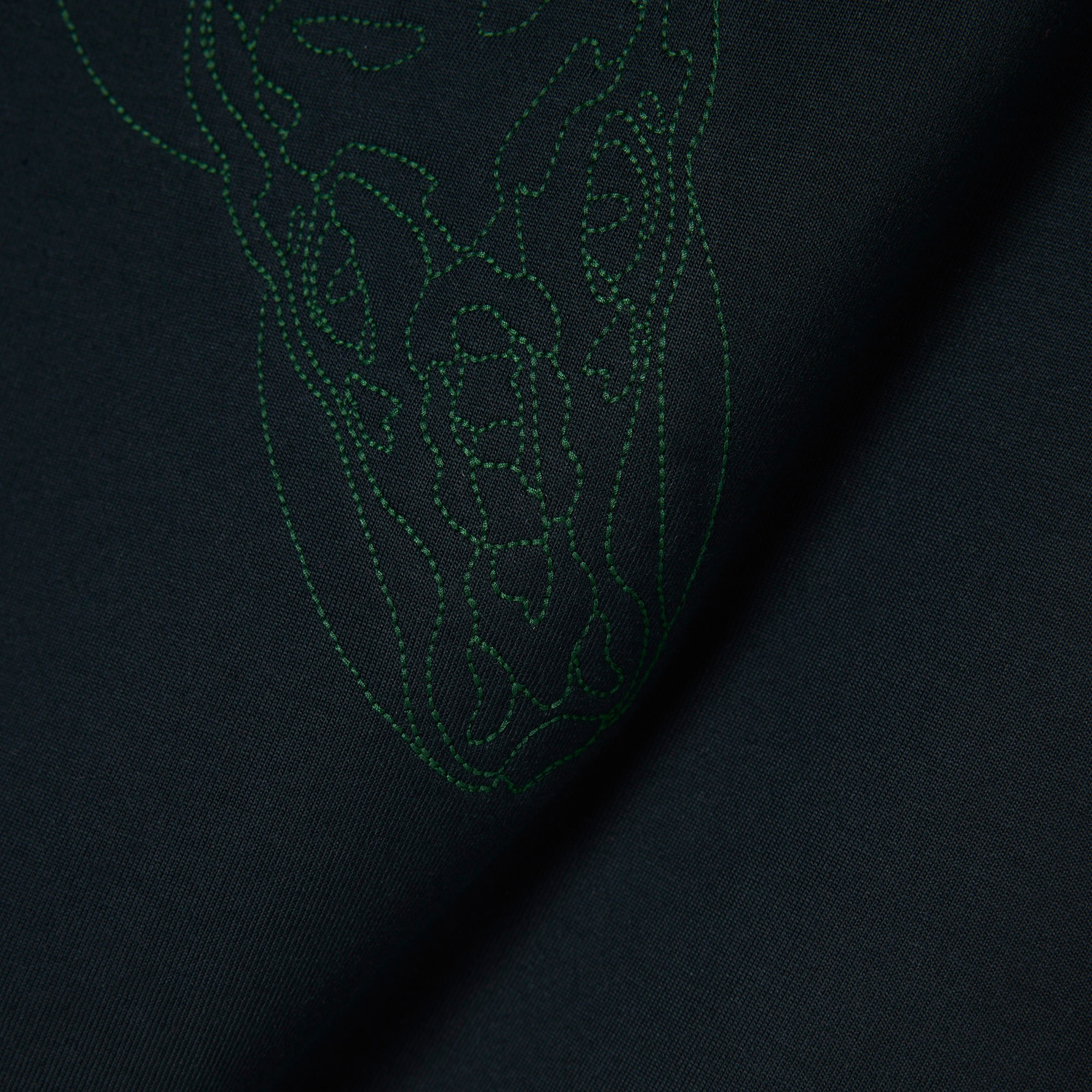 Lacoste Runway Erkek Relaxed Fit Bisiklet Yaka Baskılı Koyu Yeşil T-Shirt