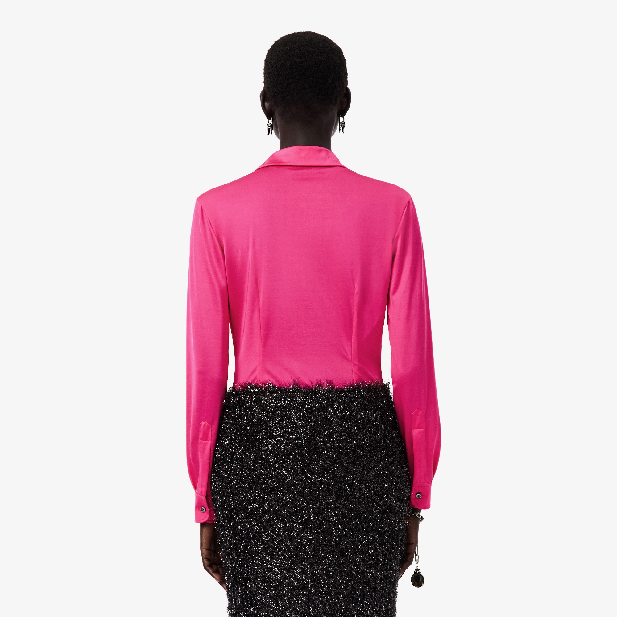 Lacoste Runway Kadın Slim Fit Pembe Gömlek