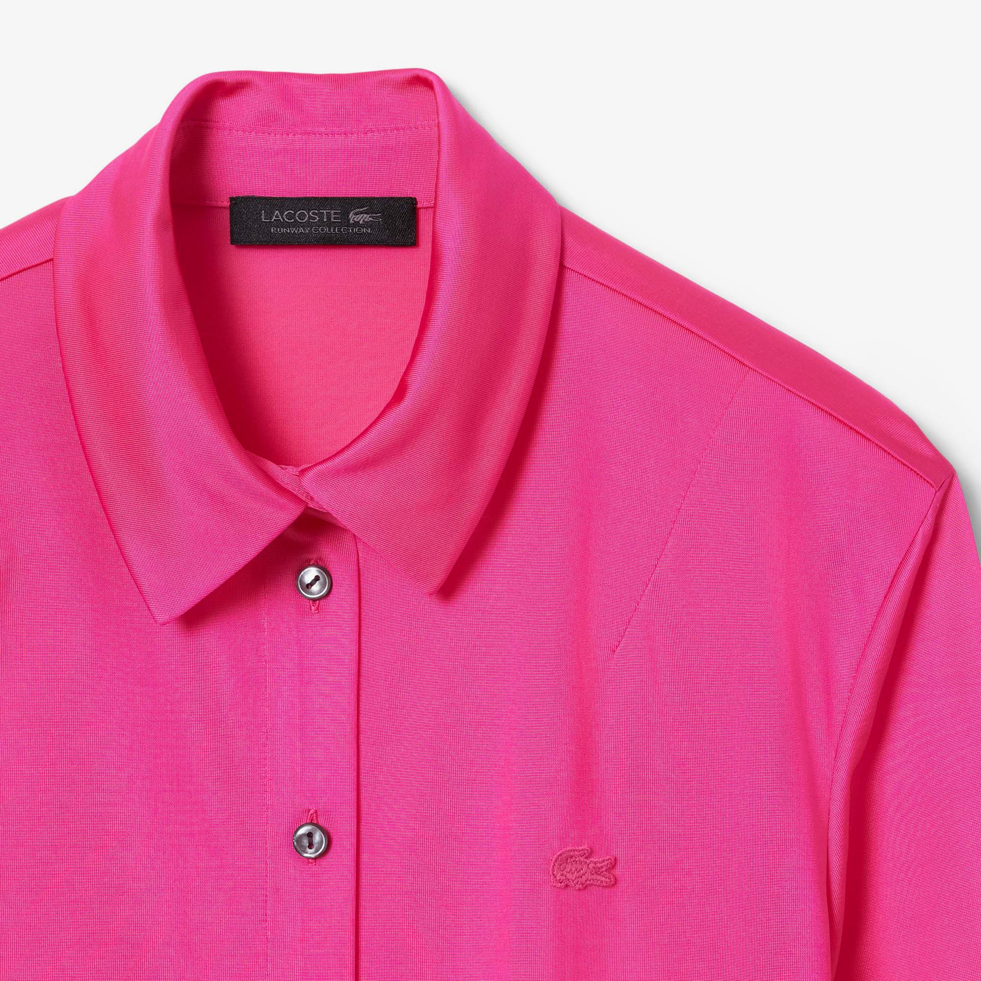 Lacoste Runway Kadın Slim Fit Pembe Gömlek