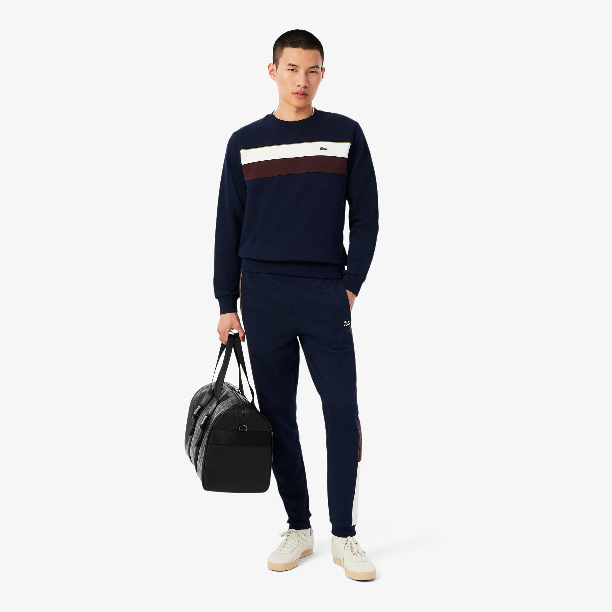  Lacoste Erkek Tapered Fit Renk Bloklu Lacivert Eşofman Altı