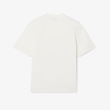  Lacoste Runway Unisex Relaxed Fit Bisiklet Yaka Baskılı Beyaz T-Shirt