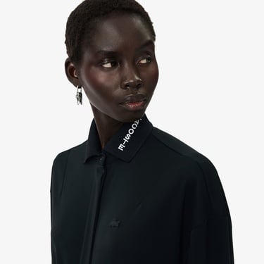  Lacoste Runway Kadın Polo Yaka Koyu Yeşil Elbise