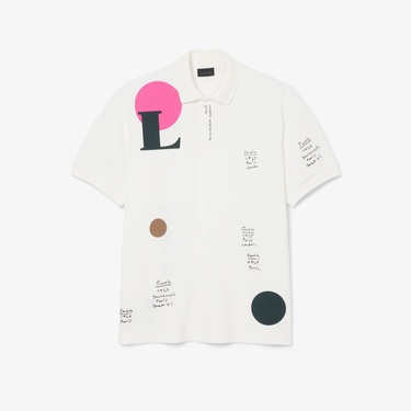  Lacoste Runway Erkek Loose Fit Baskılı Polo