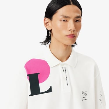  Lacoste Runway Erkek Loose Fit Baskılı Polo