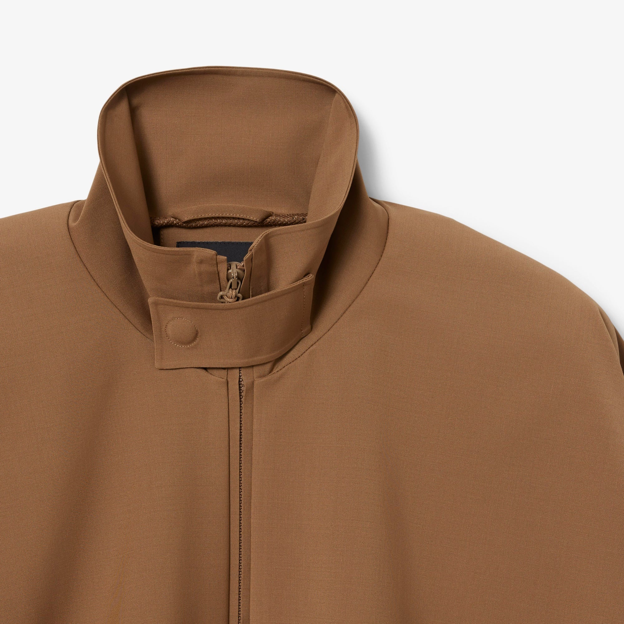 Lacoste Runway Unisex Oversize Fit Dik Yaka Kahverengi Ceket