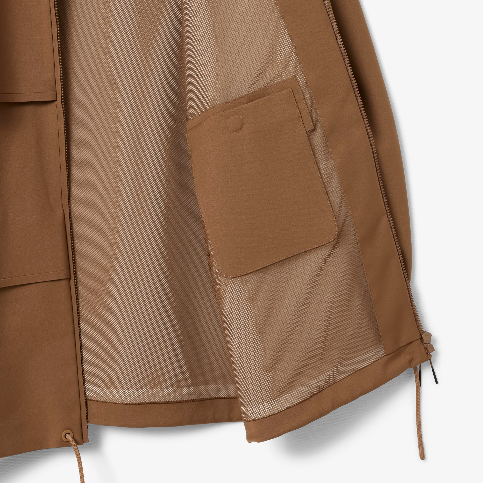 Lacoste Runway Unisex Oversize Fit Dik Yaka Kahverengi Ceket