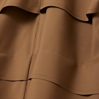  Lacoste Runway Unisex Oversize Fit Dik Yaka Kahverengi Ceket