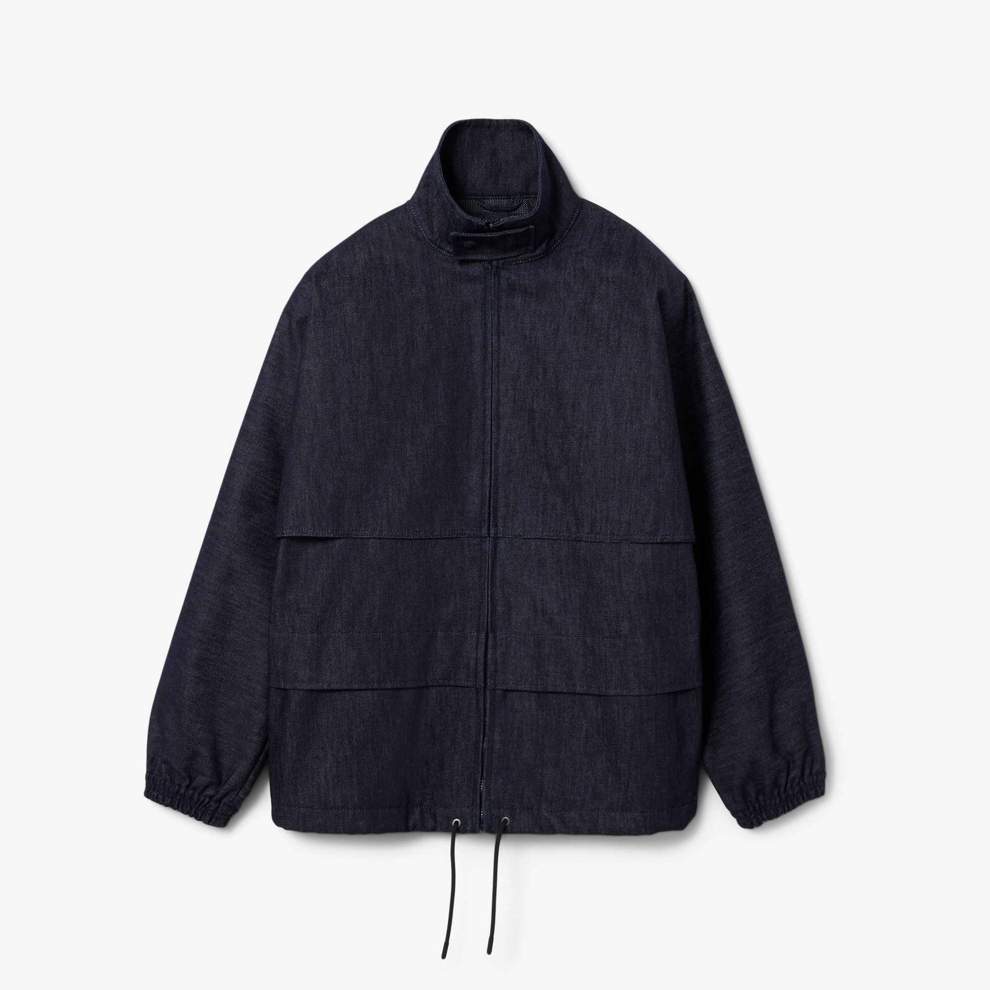 Lacoste Runway Unisex Oversize Fit Dik Yaka Denim Lacivert Ceket