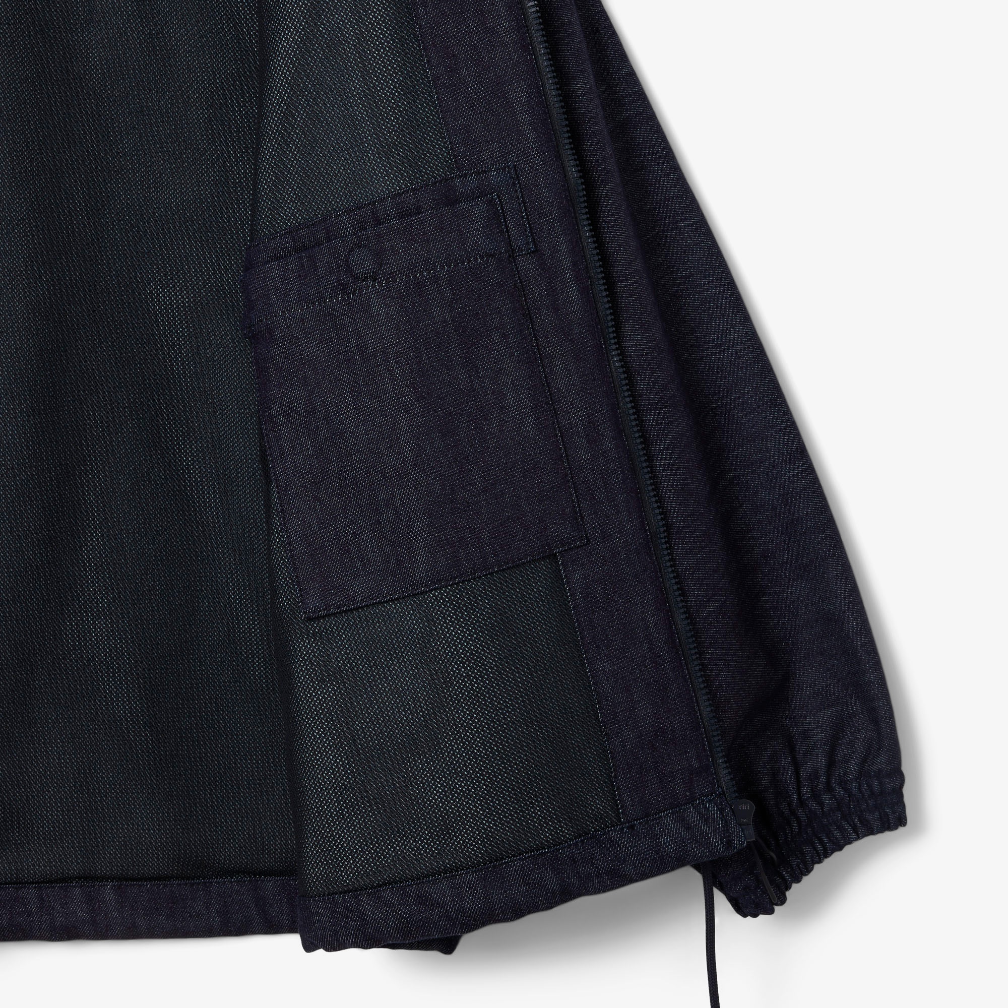 Lacoste Runway Unisex Oversize Fit Dik Yaka Denim Lacivert Ceket