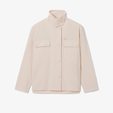  Lacoste Runway Kadın Dik Yaka Kahverengi Ceket