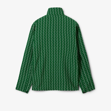  Lacoste Runway Erkek Regular Fit Dik Yaka Desenli Yeşil Ceket