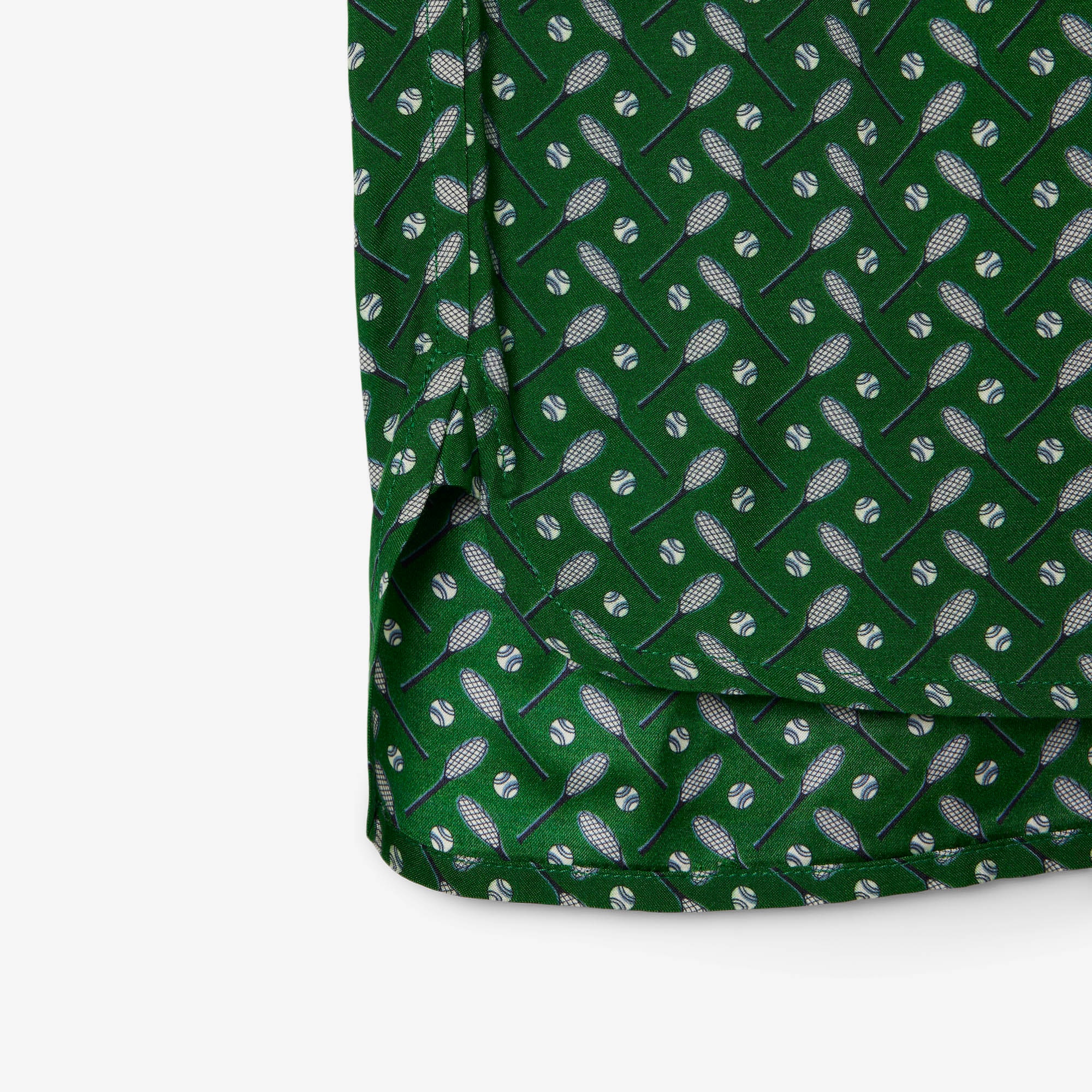 Lacoste Runway Erkek Regular Fit Dik Yaka Desenli Yeşil Ceket