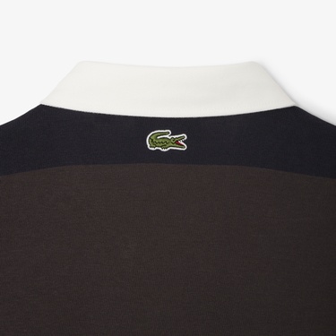  Lacoste Erkek Relaxed Fit Çizgili Koyu Mavi Rugby Polo