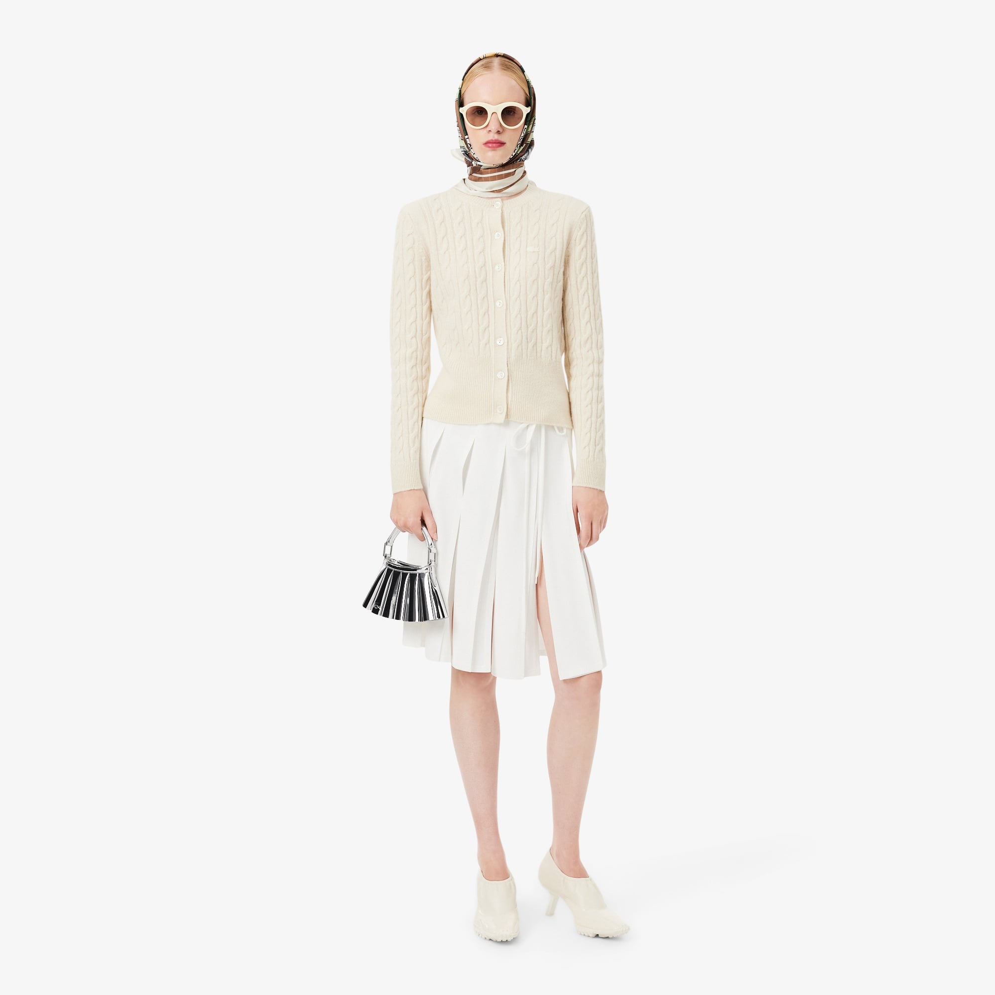 Lacoste Runway Mini Lenglen Kadın Gri Omuz Çantası