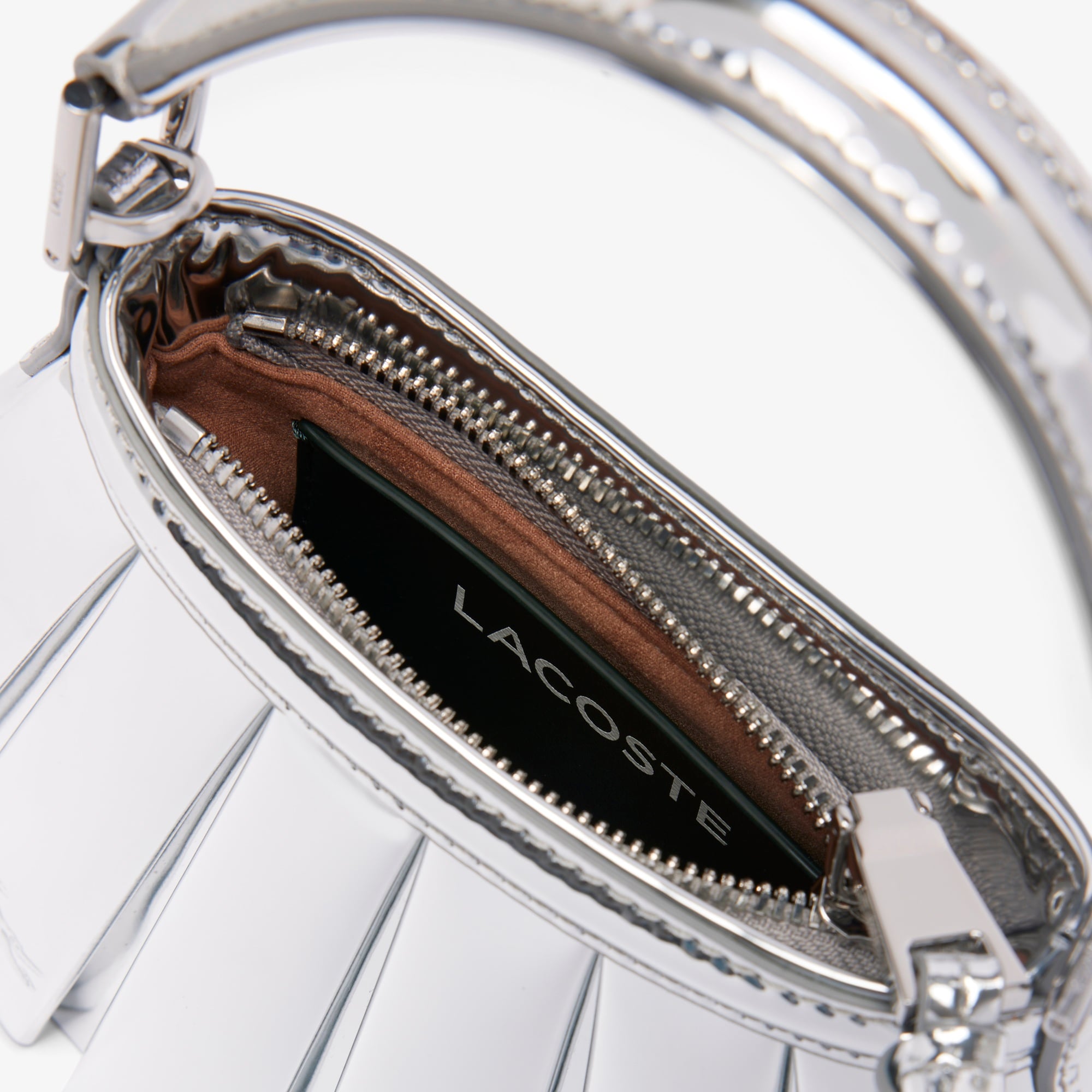 Lacoste Runway Mini Lenglen Kadın Gri Omuz Çantası