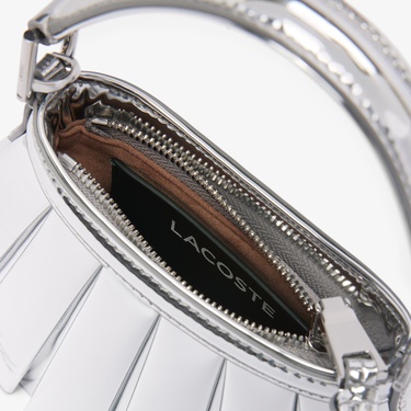  Lacoste Runway Mini Lenglen Kadın Gri Omuz Çantası