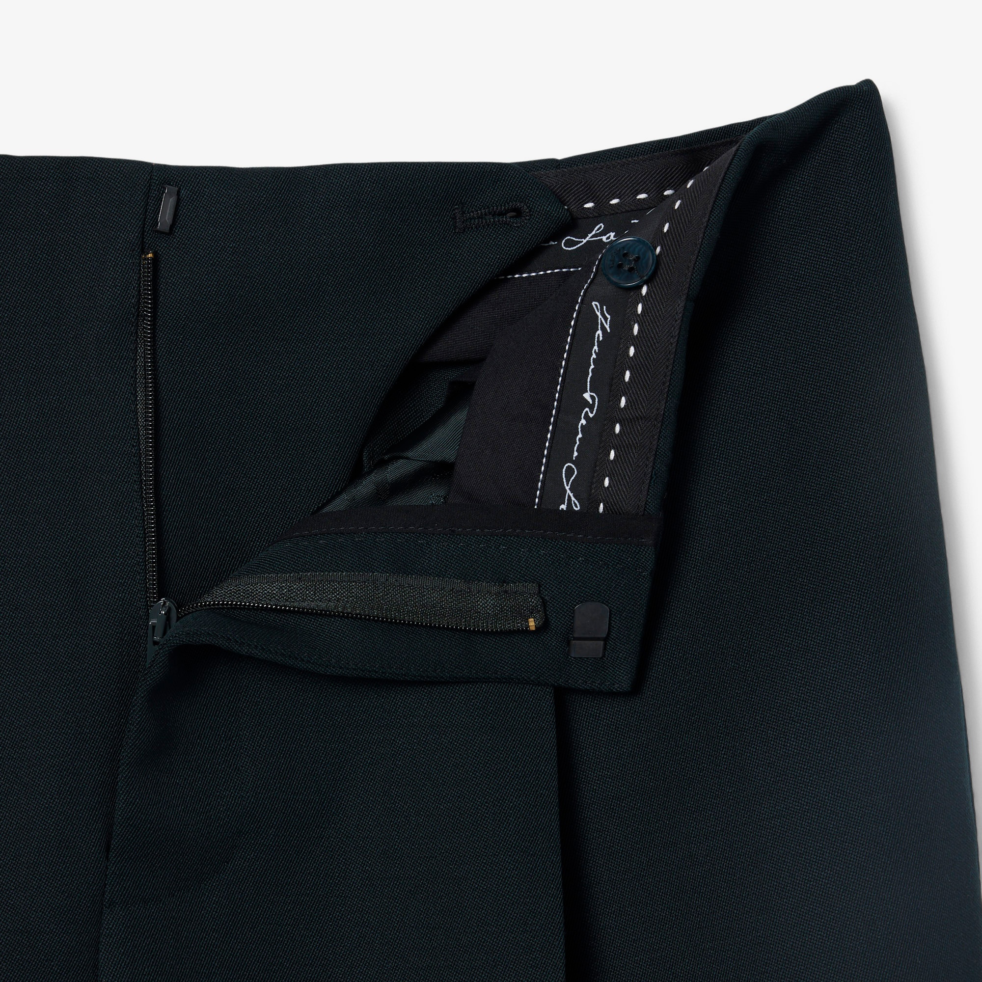 Lacoste Runway Erkek Relaxed Fit Yün Koyu Yeşil Pantolon