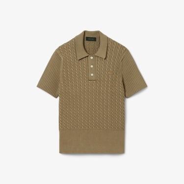  Lacoste Runway Erkek Slim Fit Kısa Kollu Bisiklet Yaka Kahverengi Triko