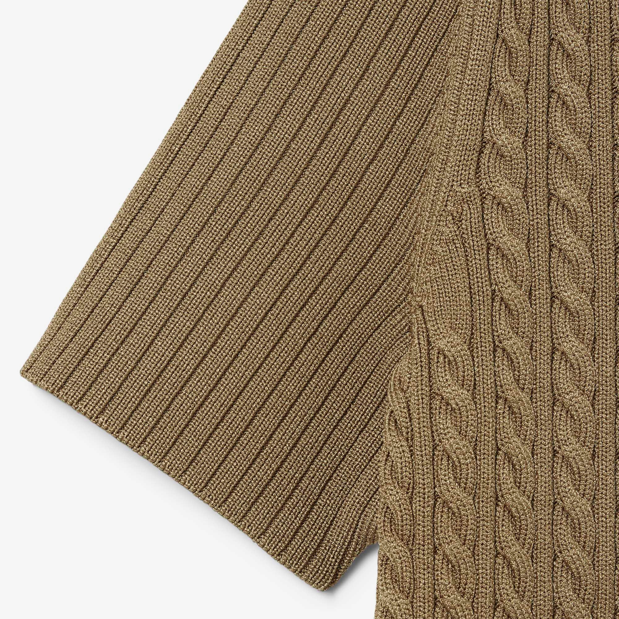 Lacoste Runway Erkek Slim Fit Kısa Kollu Bisiklet Yaka Kahverengi Triko