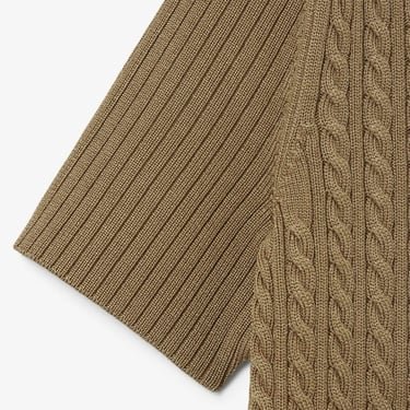  Lacoste Runway Erkek Slim Fit Kısa Kollu Bisiklet Yaka Kahverengi Triko