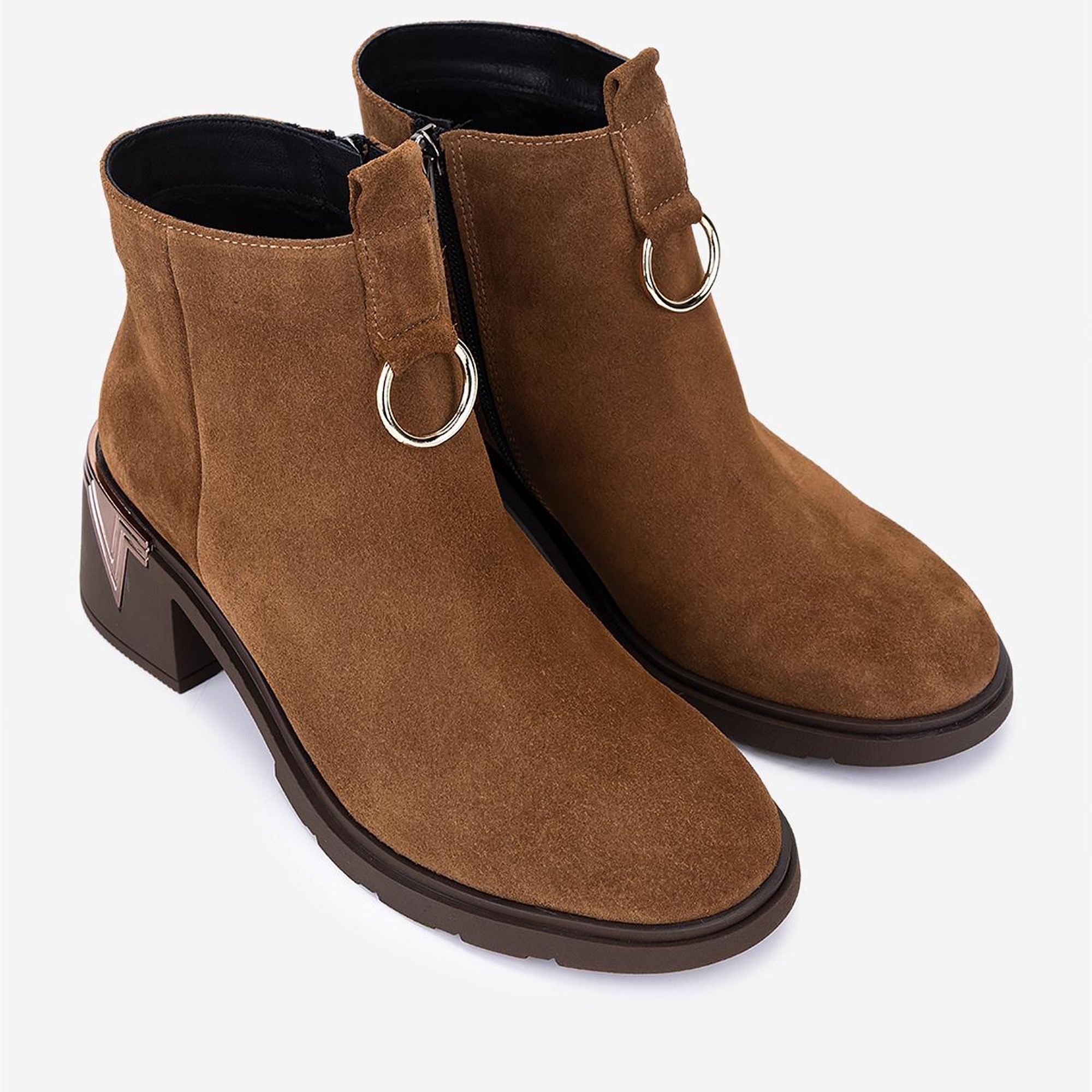 Valmenti Kadın Hakiki Deri Vizon Topuklu Bot