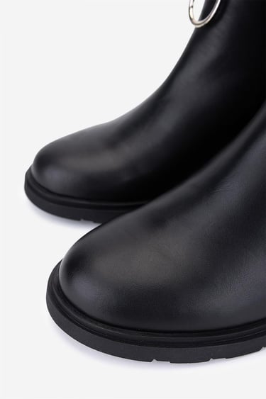  Valmenti Kadın Hakiki Deri Siyah Topuklu Bot