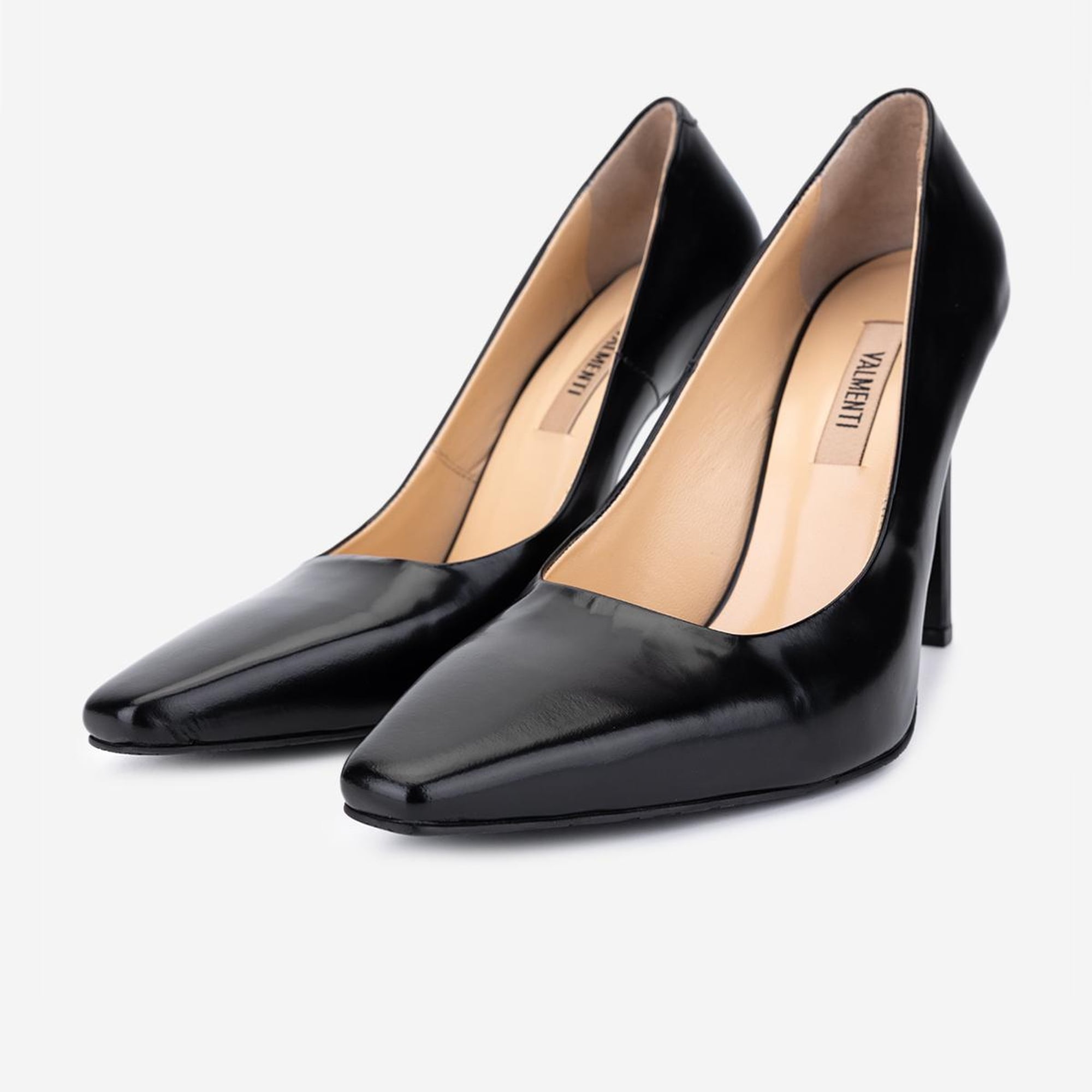 Valmenti Kadın Hakiki Deri Siyah Açma Stiletto Ayakkabı