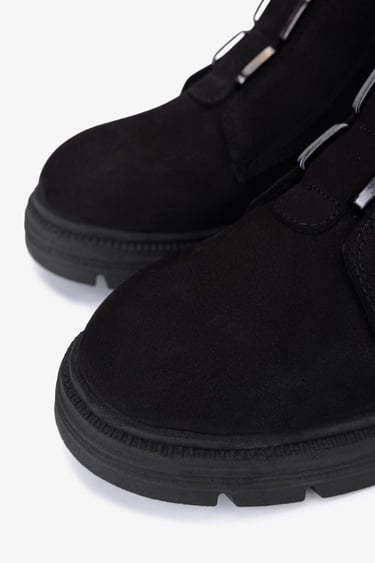  Valmenti Kadın Hakiki Deri Siyah Nubuk Casual Bot