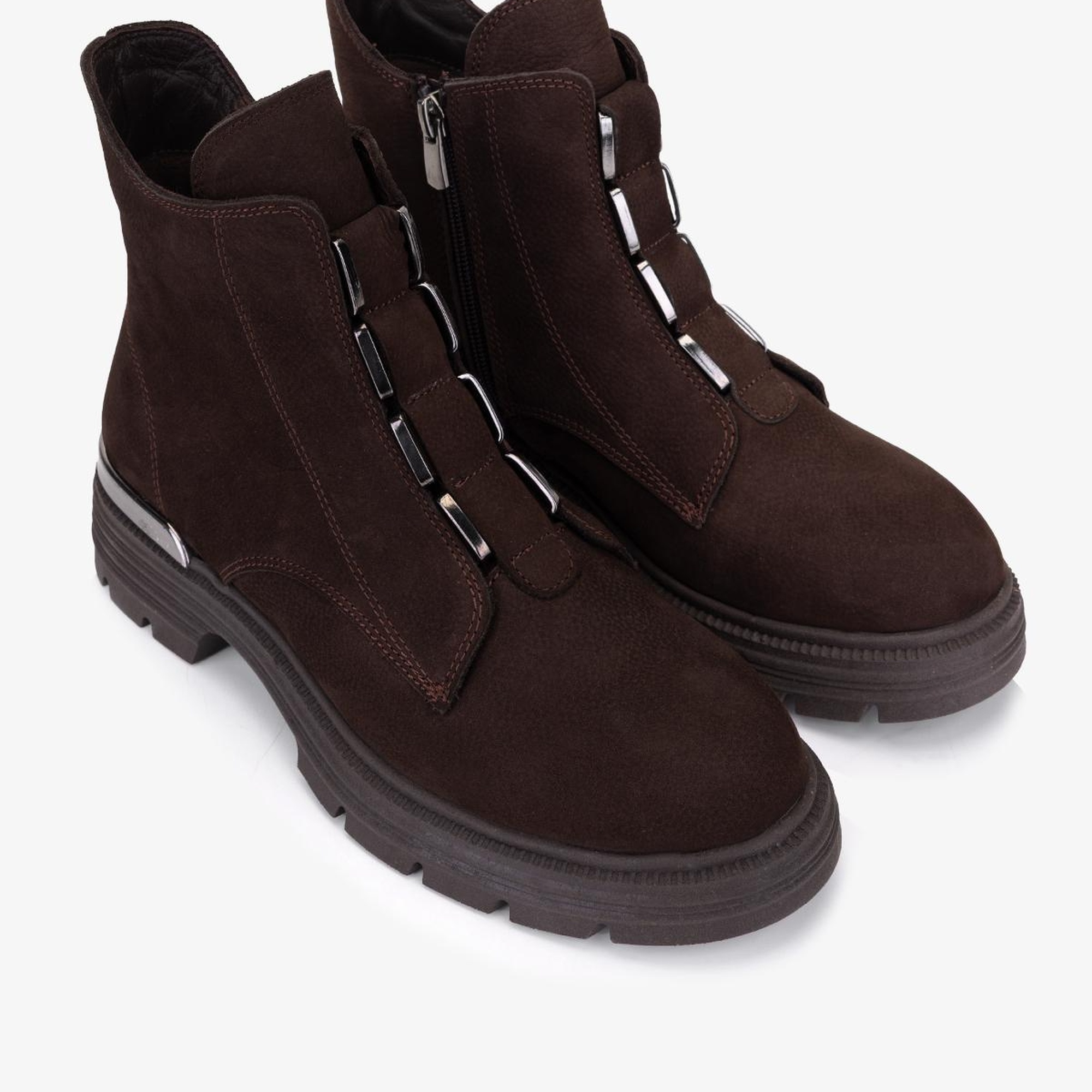 Valmenti Kadın Hakiki Deri Kahverengi Nubuk Casual Bot