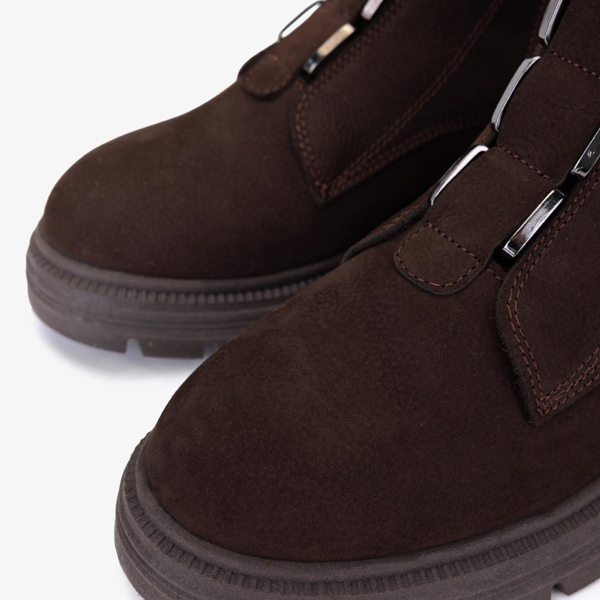 Valmenti Kadın Hakiki Deri Kahverengi Nubuk Casual Bot