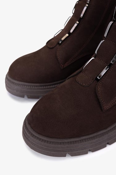  Valmenti Kadın Hakiki Deri Kahverengi Nubuk Casual Bot