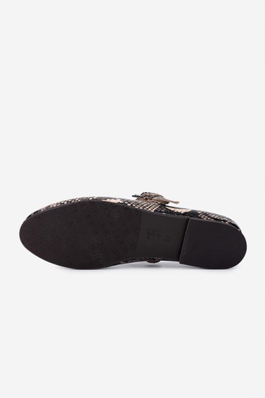  Valmenti Kadın Hakiki Deri Naturel Babet Ayakkabı