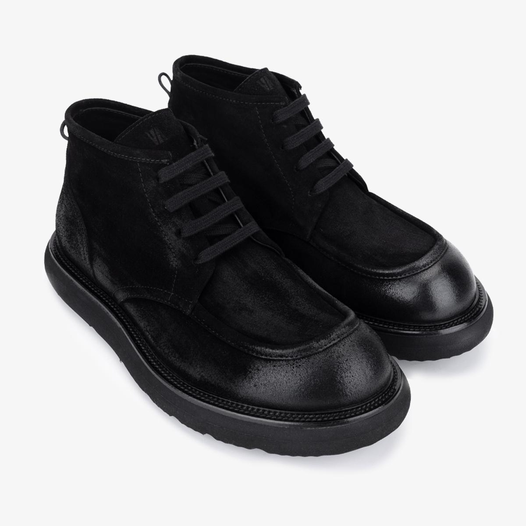 Valmenti Erkek Hakiki Deri Siyah Casual Bot